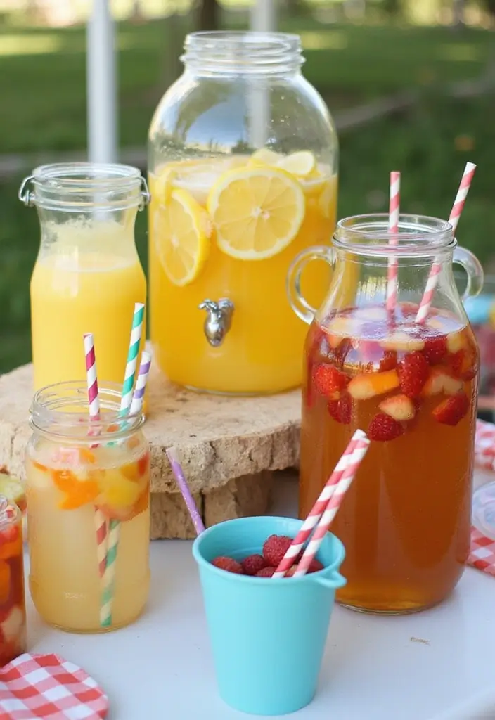 30 Picnic Bridal Shower Ideas for a Relaxed Outdoor Celebration - 6. Signature Picnic Drinks
