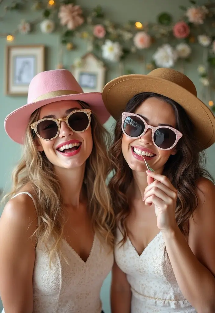 30 Pool Bridal Shower Ideas for a Fun and Splashy Celebration - 14. Vintage Photo Booth