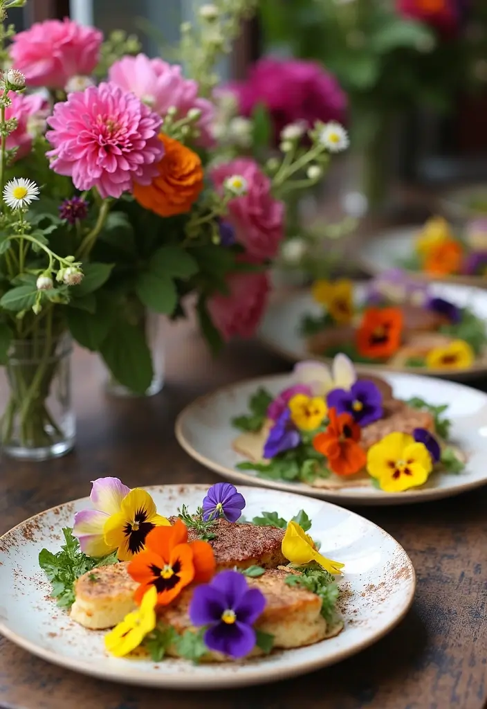 30 Pool Bridal Shower Ideas for a Fun and Splashy Celebration - 19. Edible Flower Decorations