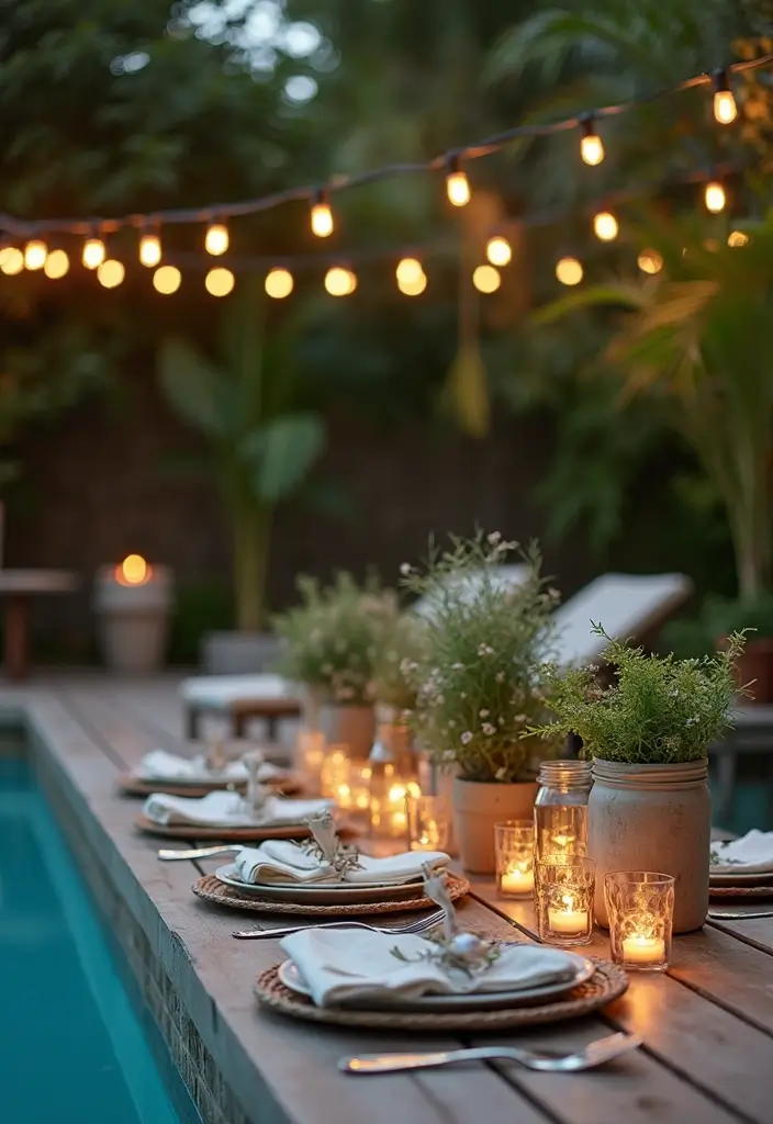 30 Pool Bridal Shower Ideas for a Fun and Splashy Celebration - 2. Eco-Chic Decorations