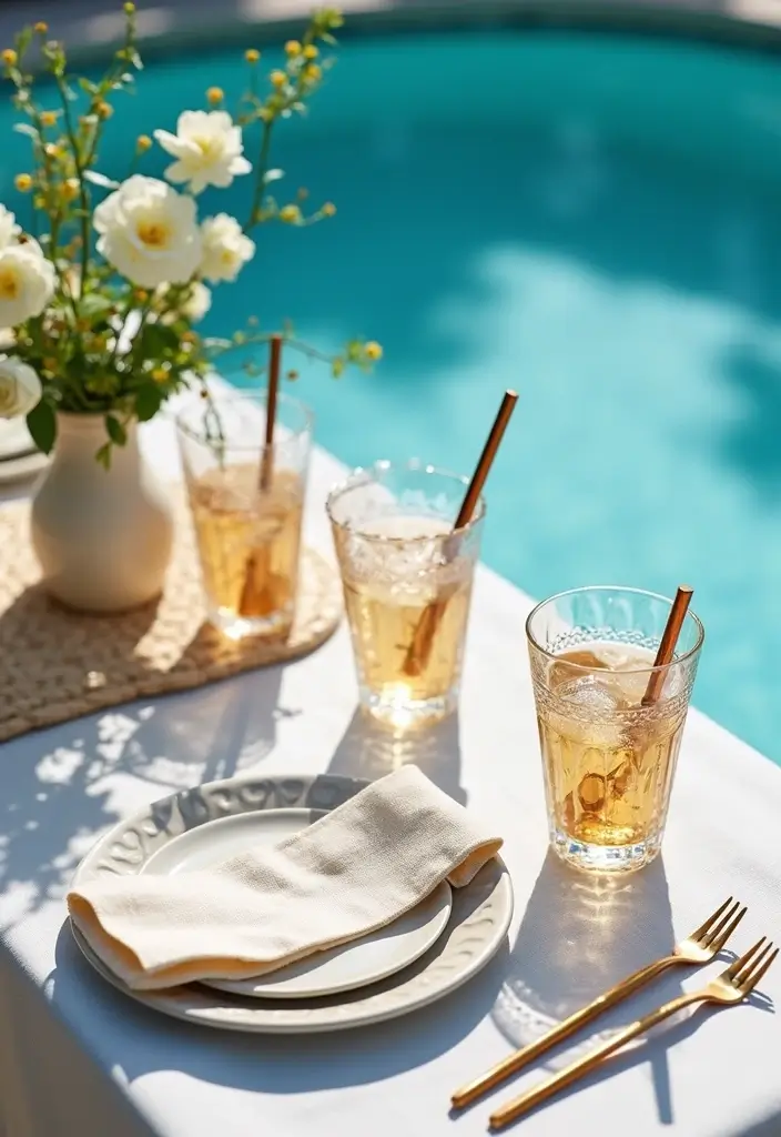 30 Pool Bridal Shower Ideas for a Fun and Splashy Celebration - 21. Reusable Party Supplies