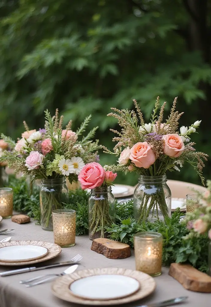 30 Pool Bridal Shower Ideas for a Fun and Splashy Celebration - 8. Nature-Inspired Centerpieces