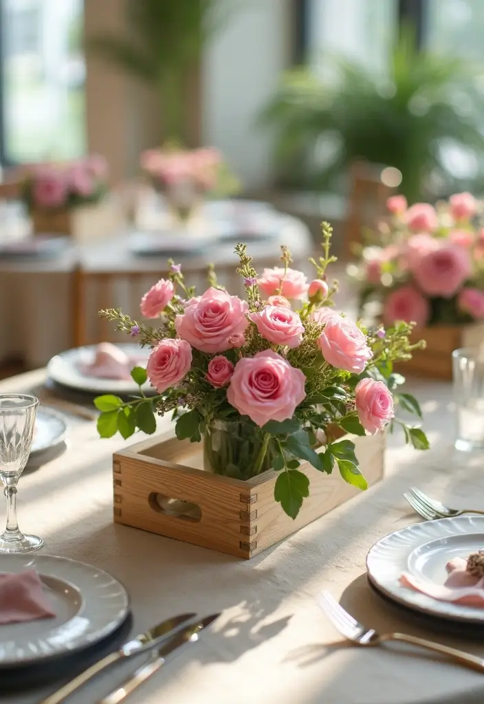 30 Pretty Pink Bridal Shower Ideas You’ll Absolutely Love 1 30 Pretty Pink Bridal Shower Ideas You’ll Absolutely Love - 1. Eco-Friendly Pink Floral Centerpieces