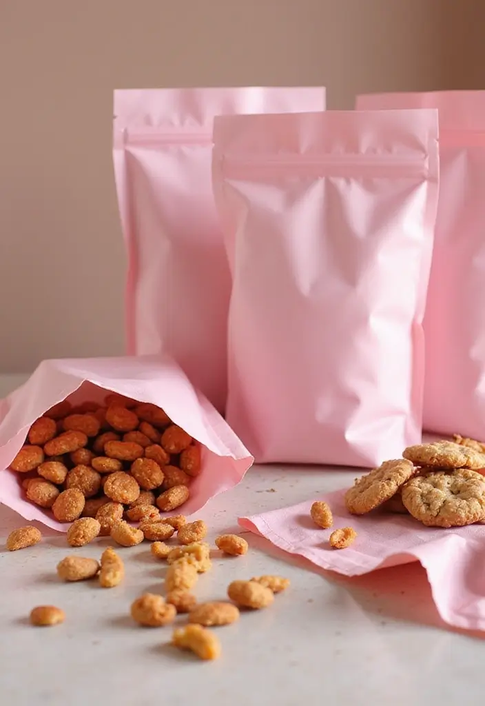 30 Pretty Pink Bridal Shower Ideas You’ll Absolutely Love 82 30 Pretty Pink Bridal Shower Ideas You’ll Absolutely Love - 14. Pink Candy and Treat Bags