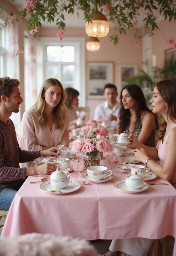 30 Pretty Pink Bridal Shower Ideas You’ll Absolutely Love 150 30 Pretty Pink Bridal Shower Ideas You’ll Absolutely Love - 24. Pink-Themed Tea Party