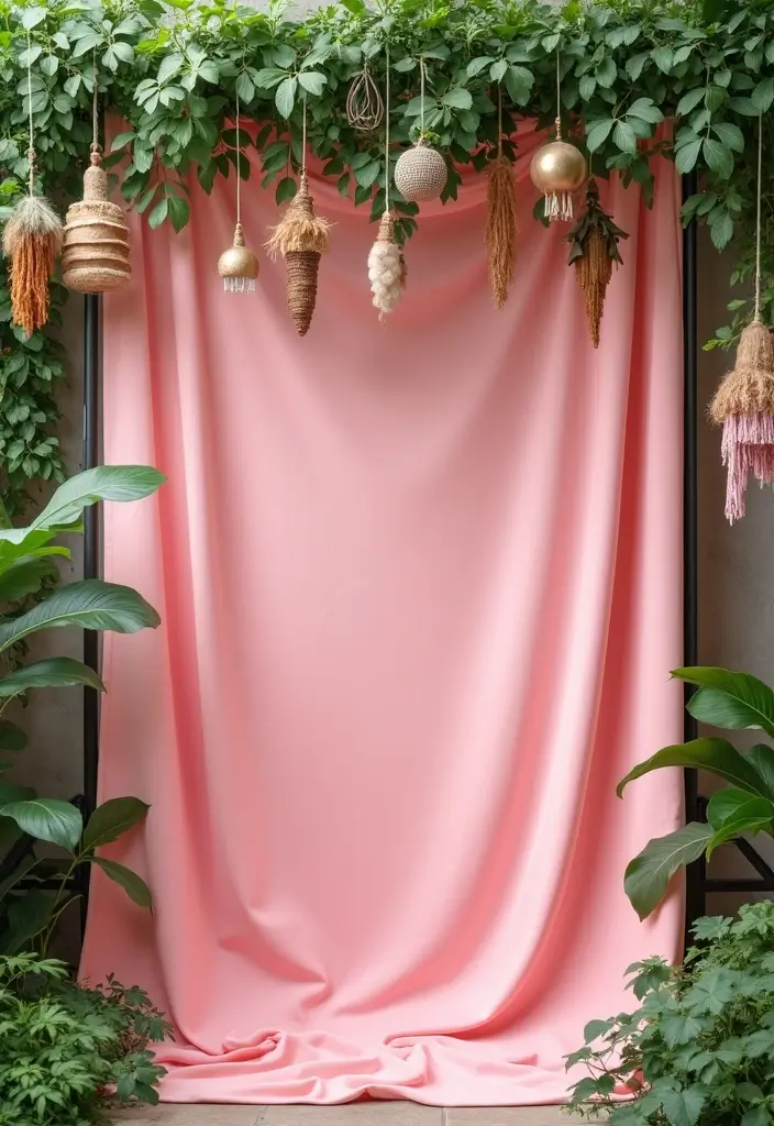 30 Pretty Pink Bridal Shower Ideas You’ll Absolutely Love 30 30 Pretty Pink Bridal Shower Ideas You’ll Absolutely Love - 6. Pink and Greenery Backdrop