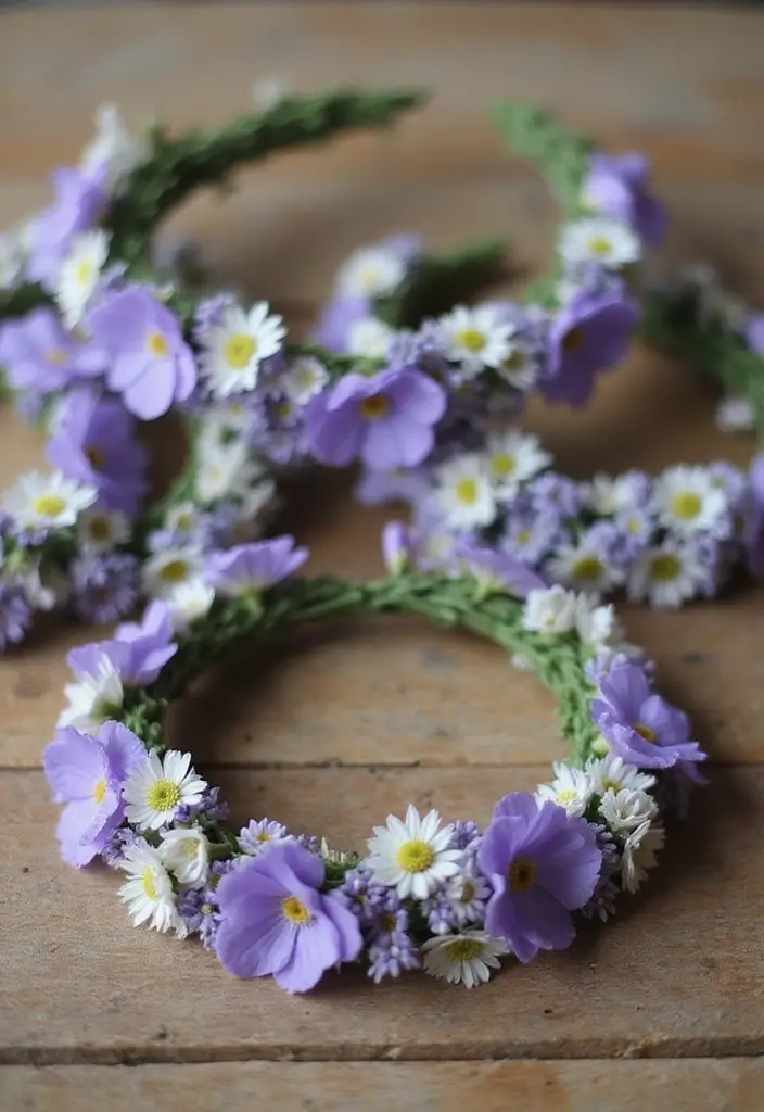 30 Purple Bridal Shower Ideas for a Lovely Lavender Look - 15. Lavender Flower Crowns