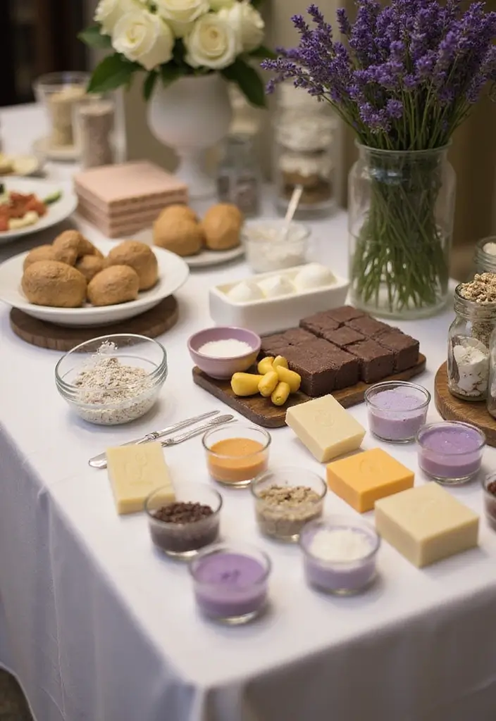 30 Purple Bridal Shower Ideas for a Lovely Lavender Look - 19. Lavender Soap Station