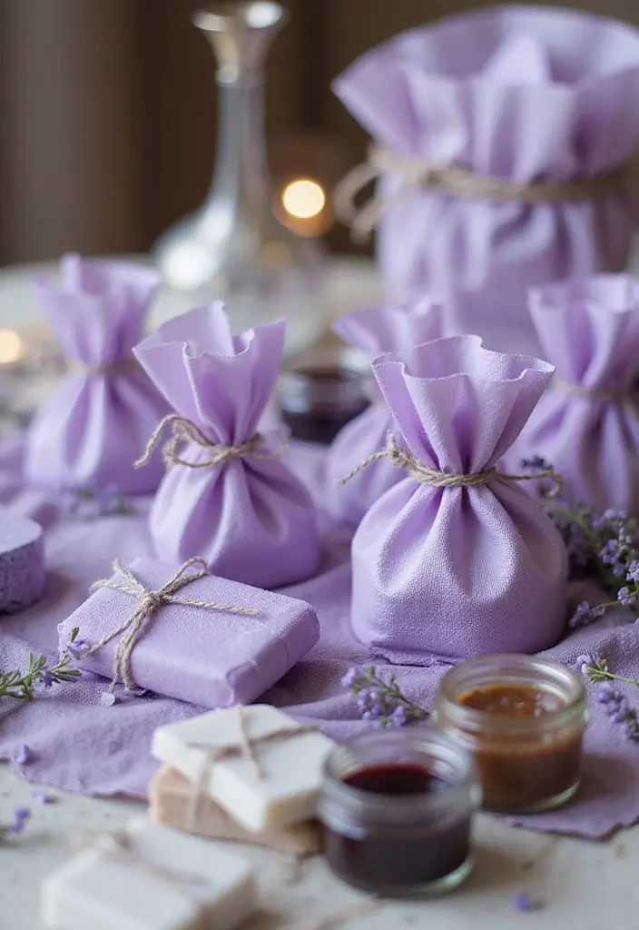 30 Purple Bridal Shower Ideas for a Lovely Lavender Look - 3. Purple Party Favors