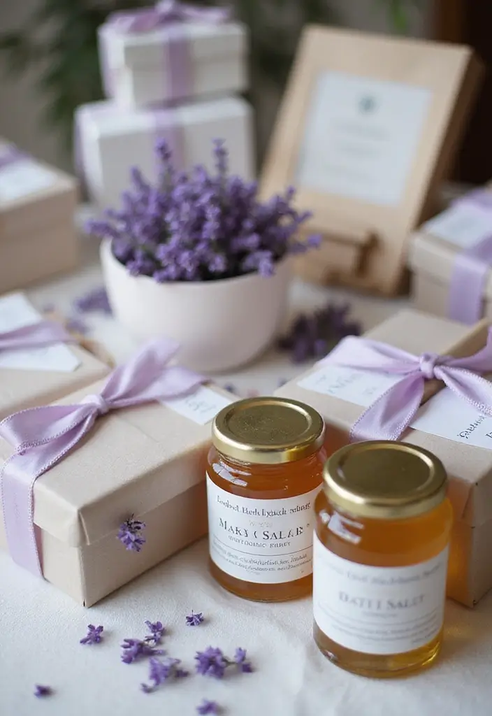 30 Purple Bridal Shower Ideas for a Lovely Lavender Look - 30. Lavender-Themed Farewell Gifts