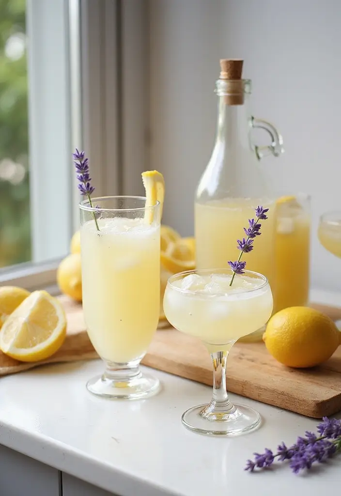 30 Purple Bridal Shower Ideas for a Lovely Lavender Look - 6. Lavender Drinks