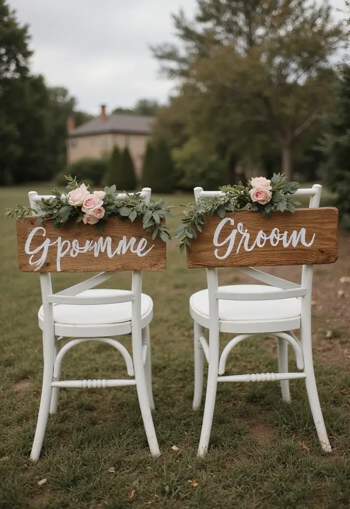 30 Rustic Bridal Shower Ideas for a Cozy Country Vibe 92 30 Rustic Bridal Shower Ideas for a Cozy Country Vibe - 16. Rustic Chair Signs