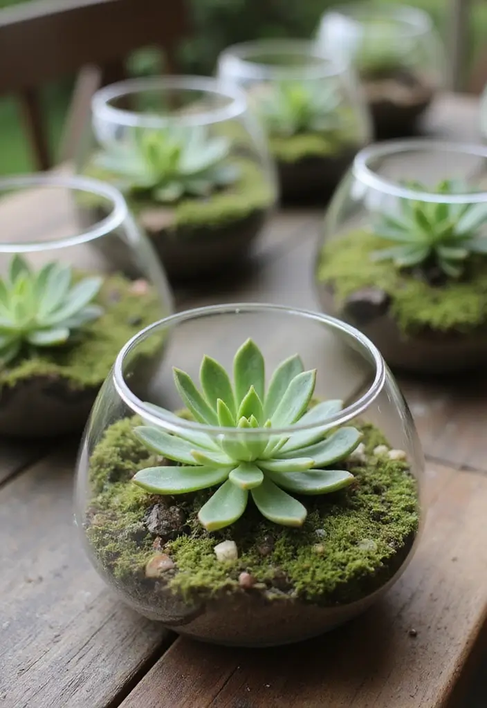 30 Rustic Bridal Shower Ideas for a Cozy Country Vibe 128 30 Rustic Bridal Shower Ideas for a Cozy Country Vibe - 22. Terrarium Centerpieces