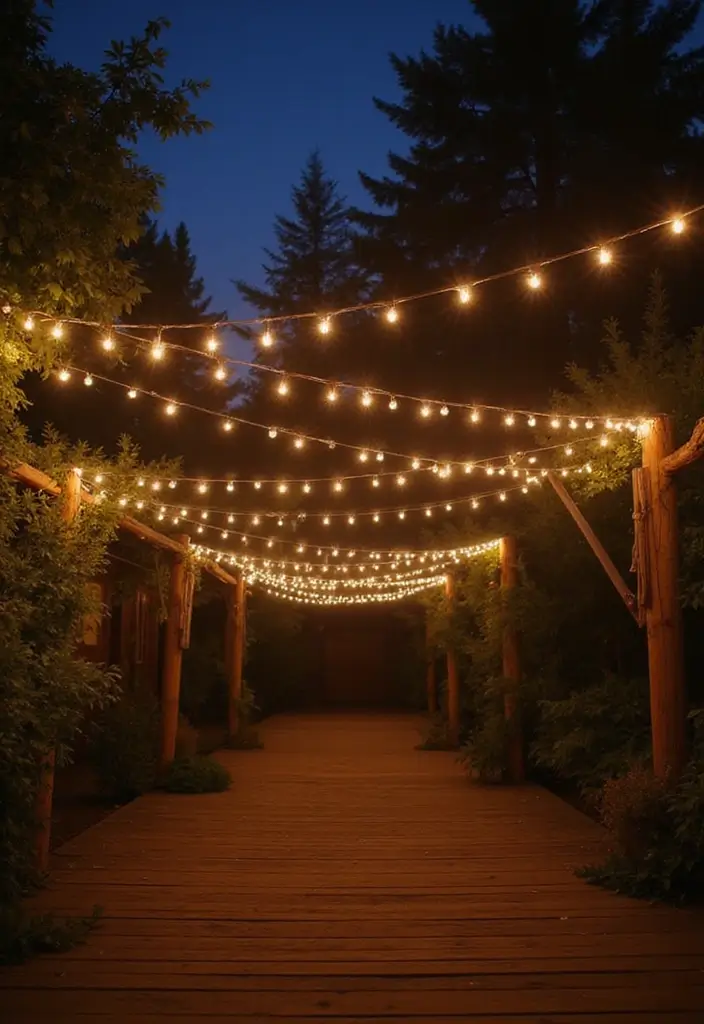 30 Rustic Bridal Shower Ideas for a Cozy Country Vibe 140 30 Rustic Bridal Shower Ideas for a Cozy Country Vibe - 24. Twinkling String Lights