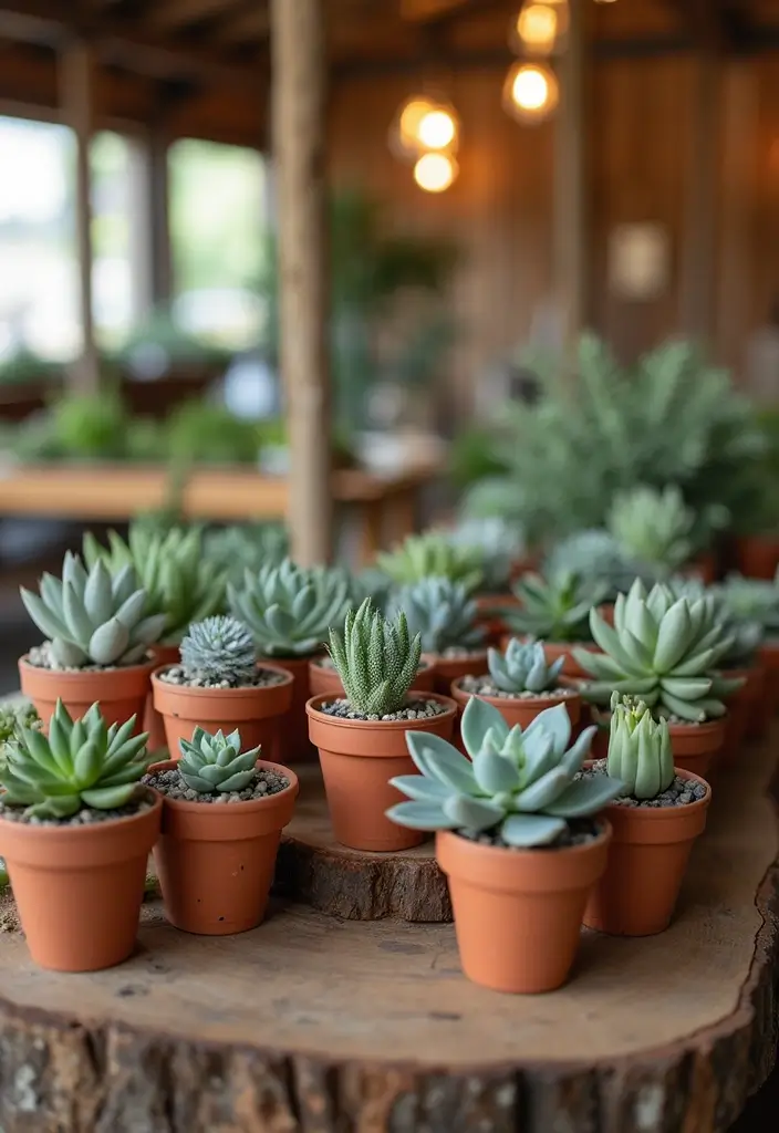 30 Rustic Bridal Shower Ideas for a Cozy Country Vibe 147 30 Rustic Bridal Shower Ideas for a Cozy Country Vibe - 25. DIY Succulent Favors