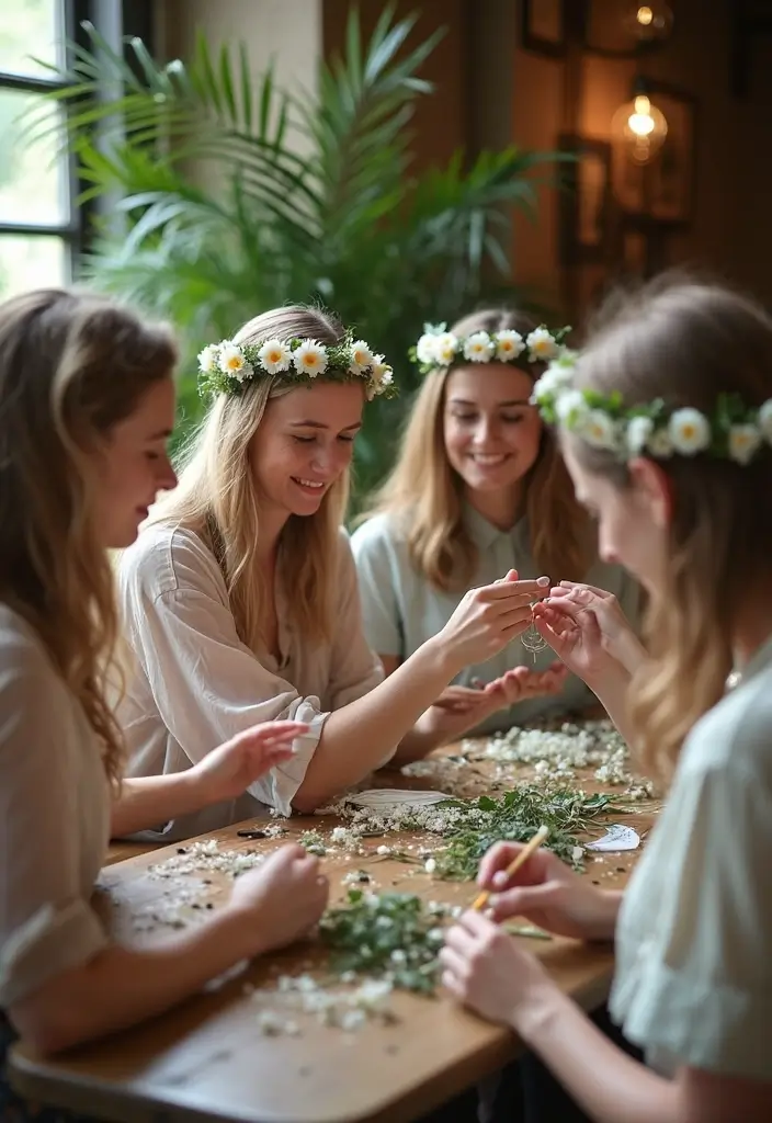 30 Rustic Bridal Shower Ideas for a Cozy Country Vibe 53 30 Rustic Bridal Shower Ideas for a Cozy Country Vibe - 9. DIY Flower Crowns