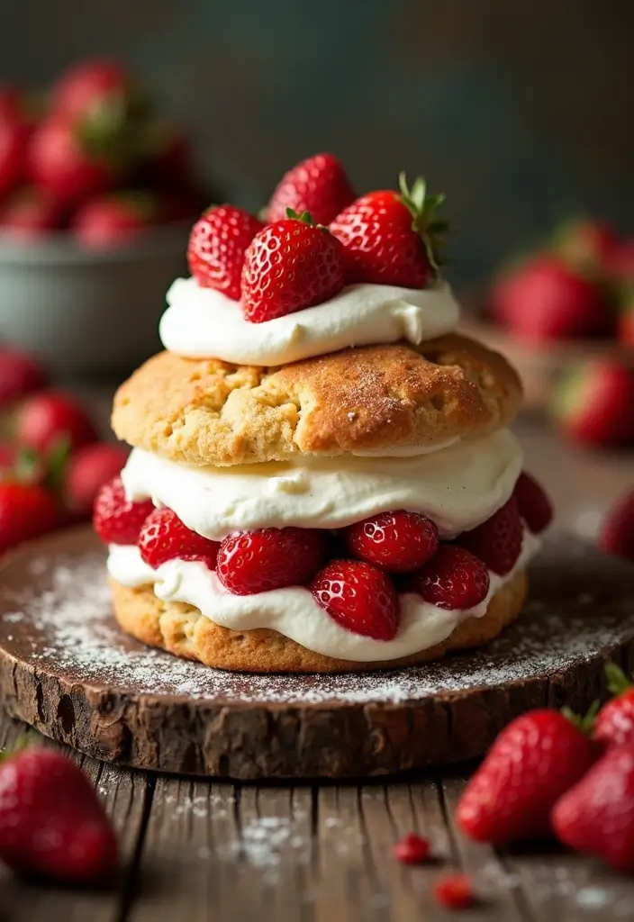 30 Rustic Wedding Cake Ideas with Country-Chic Charm - 12. Rustic Strawberry Shortcake