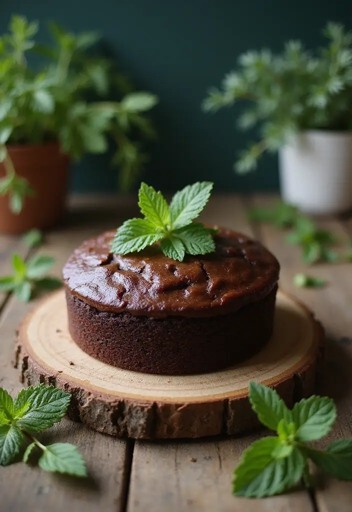 30 Rustic Wedding Cake Ideas with Country-Chic Charm - 17. Rustic Chocolate Mint Cake