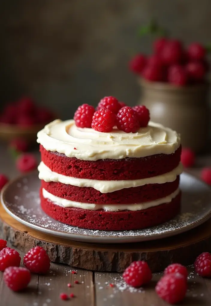 30 Rustic Wedding Cake Ideas with Country-Chic Charm - 18. Rustic Red Velvet Cake