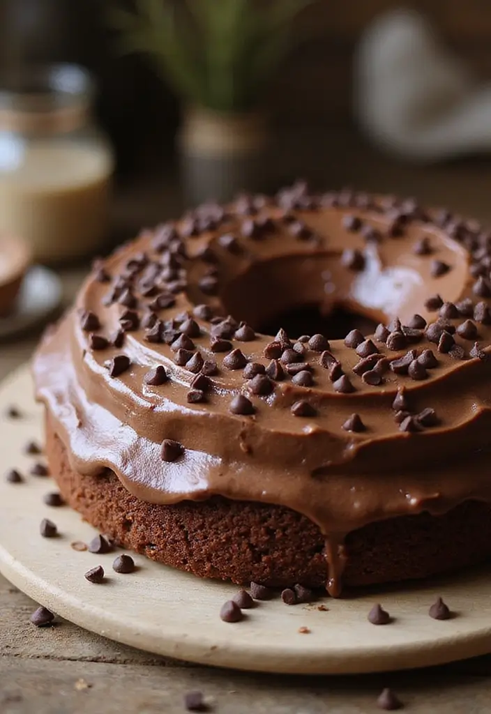 30 Rustic Wedding Cake Ideas with Country-Chic Charm - 19. Rustic Chocolate Chip Cake