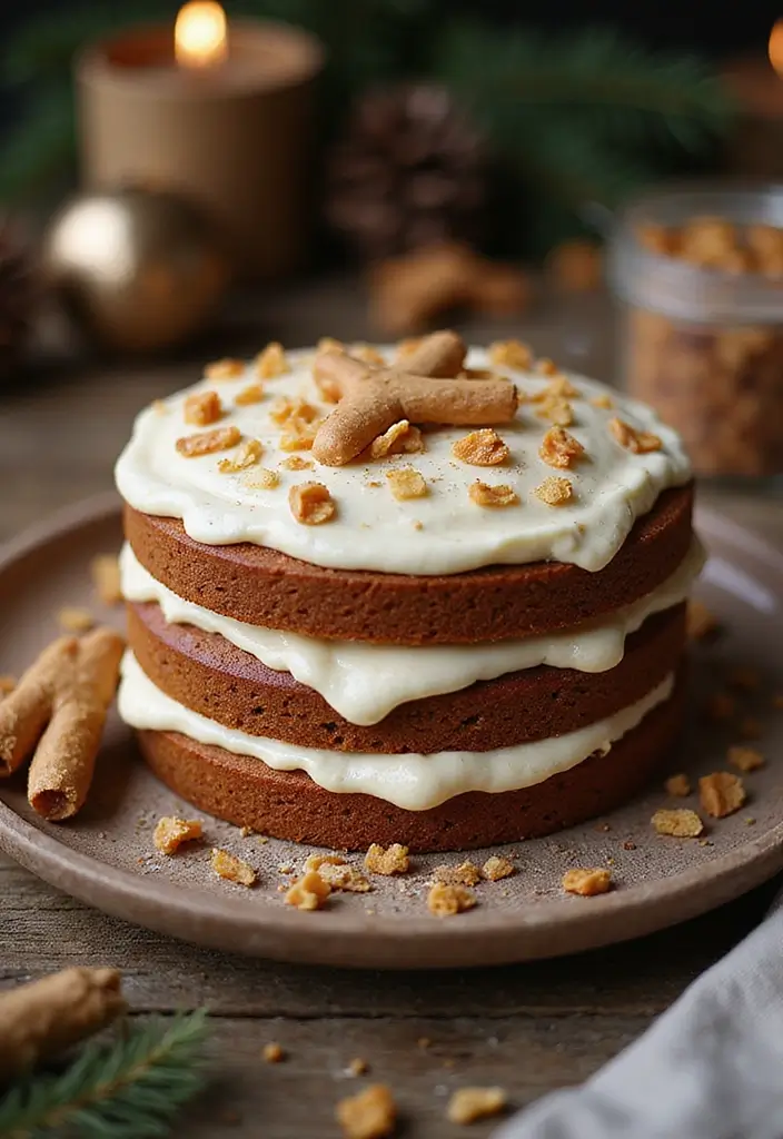 30 Rustic Wedding Cake Ideas with Country-Chic Charm - 22. Rustic Gingerbread Cake