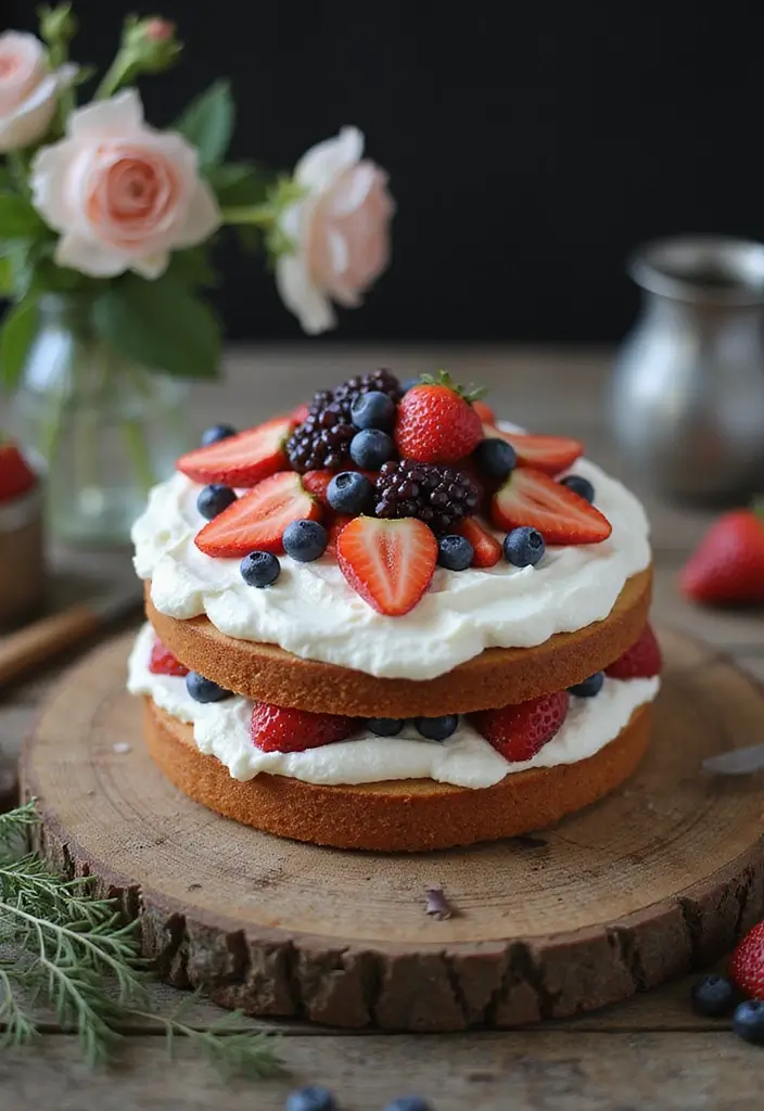 30 Rustic Wedding Cake Ideas with Country-Chic Charm - 25. Rustic Buttermilk Cake