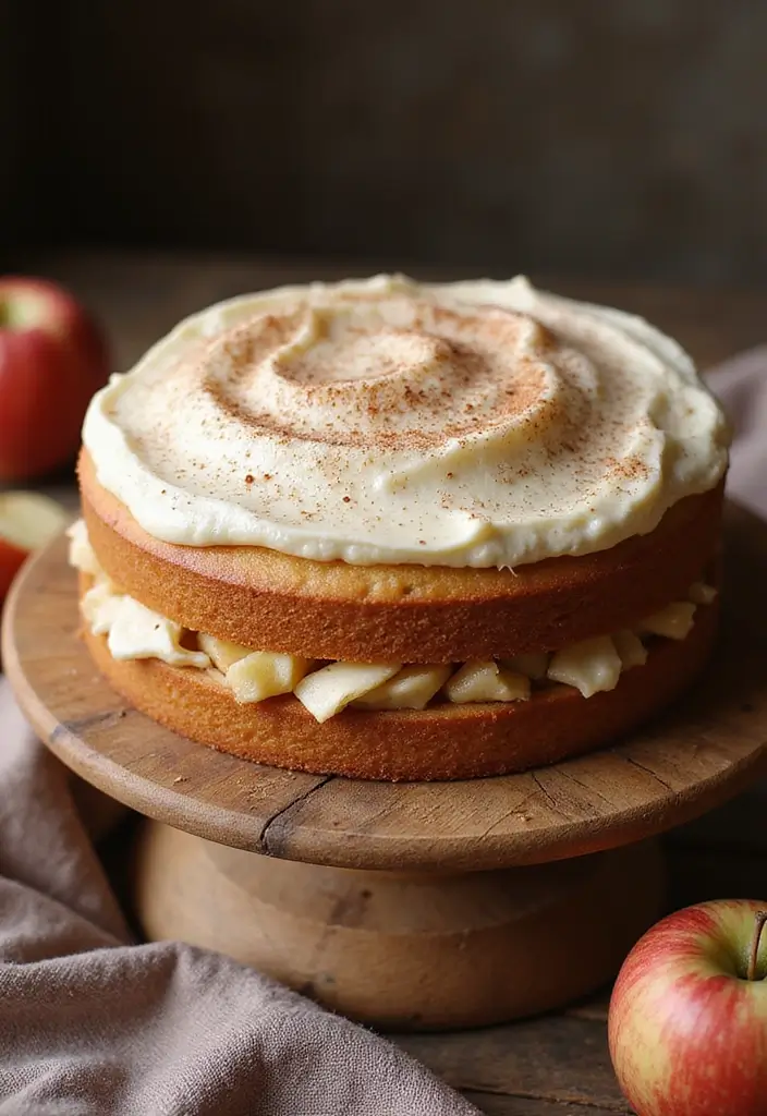 30 Rustic Wedding Cake Ideas with Country-Chic Charm - 27. Rustic Apple Pie Cake