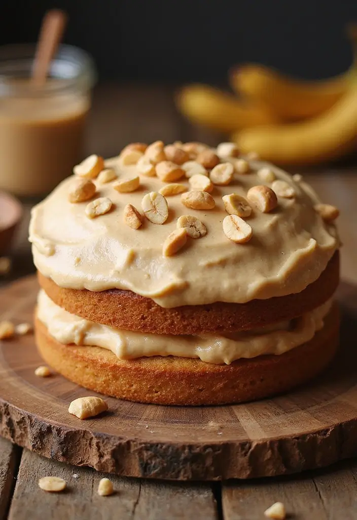 30 Rustic Wedding Cake Ideas with Country-Chic Charm - 28. Rustic Peanut Butter Cake