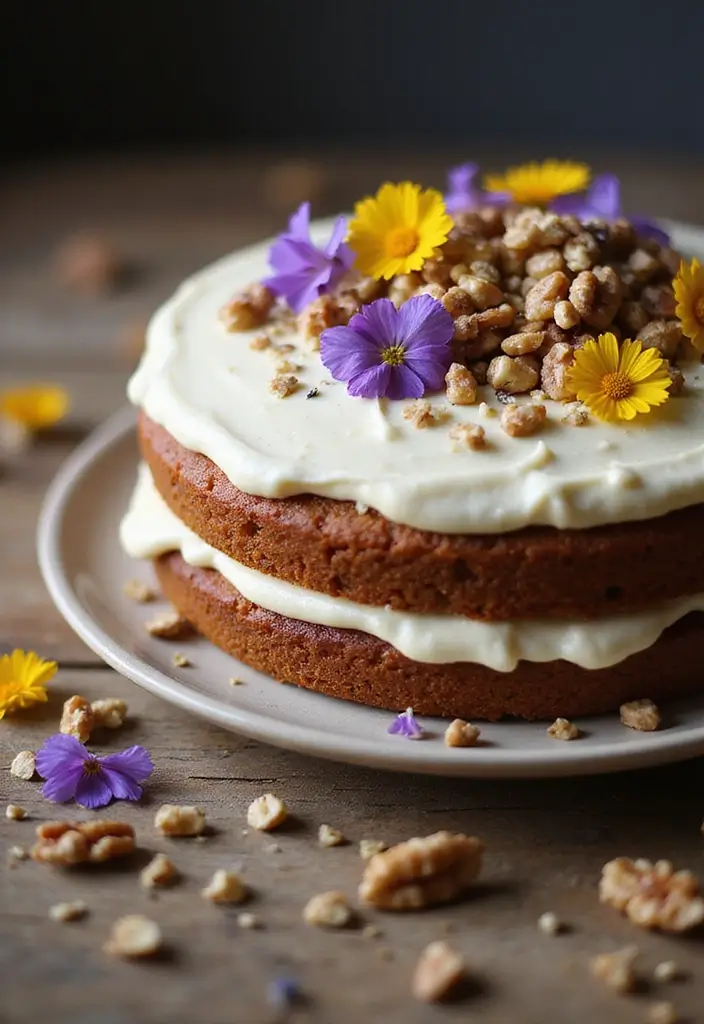 30 Rustic Wedding Cake Ideas with Country-Chic Charm - 4. Carrot Cake with Cream Cheese Frosting