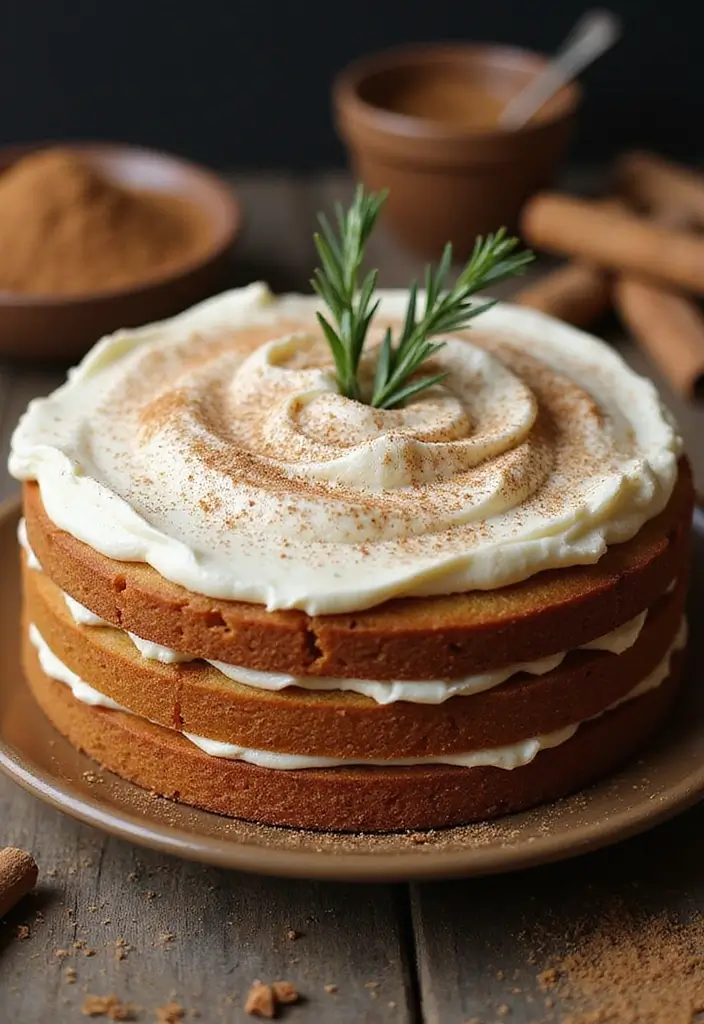 30 Rustic Wedding Cake Ideas with Country-Chic Charm - 7. Rustic Spice Cake