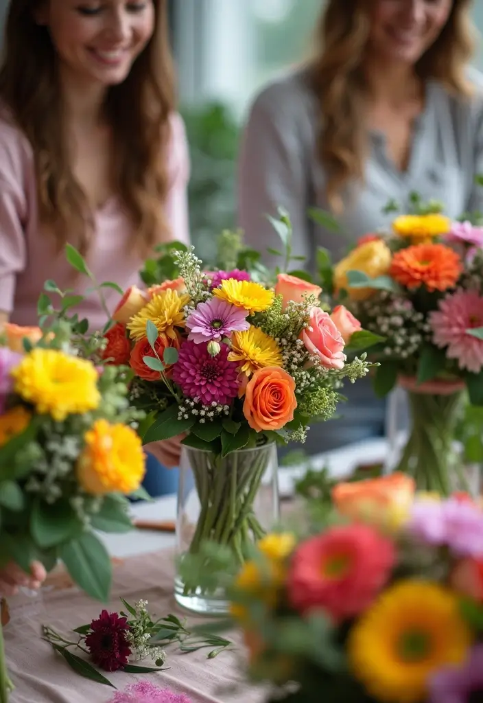 30 Spring Bridal Shower Ideas Bursting with Fresh Florals - 13. Spring Floral Arrangements Classes