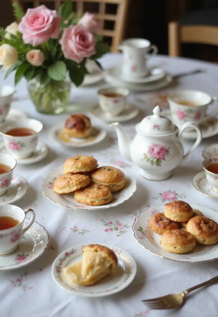 30 Spring Bridal Shower Ideas Bursting with Fresh Florals - 2. Floral Tea Party