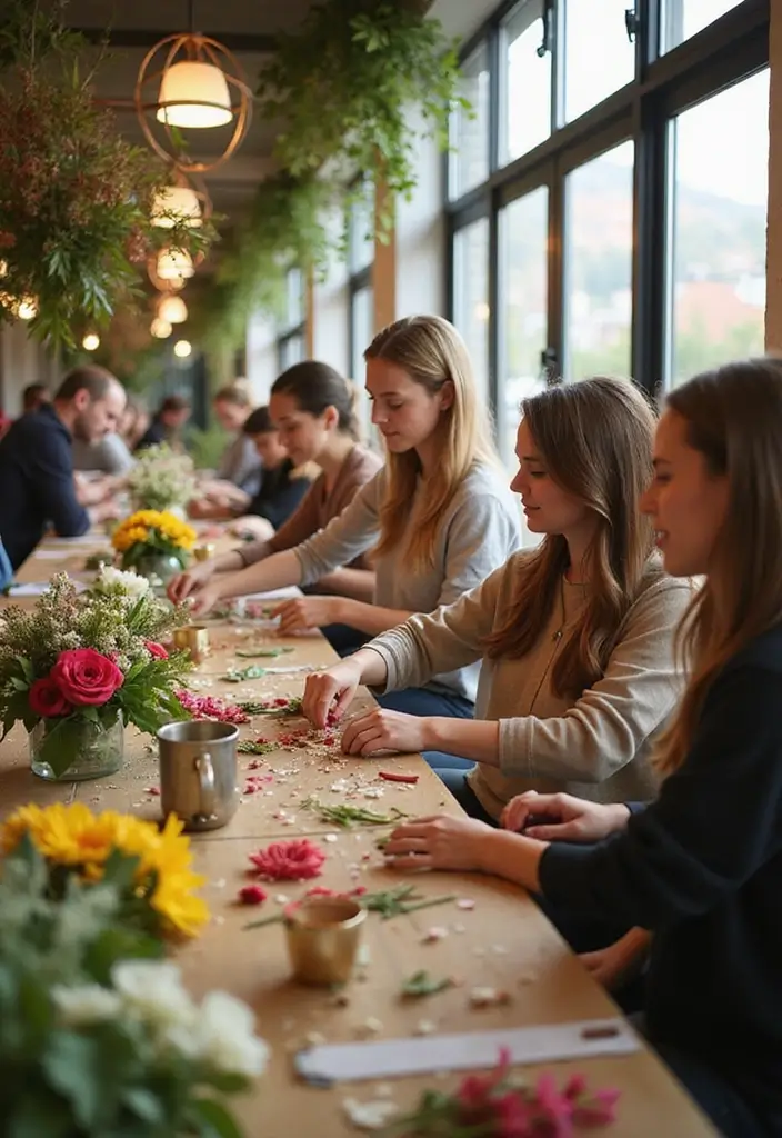 30 Spring Bridal Shower Ideas Bursting with Fresh Florals - 20. Flower Arranging Contests