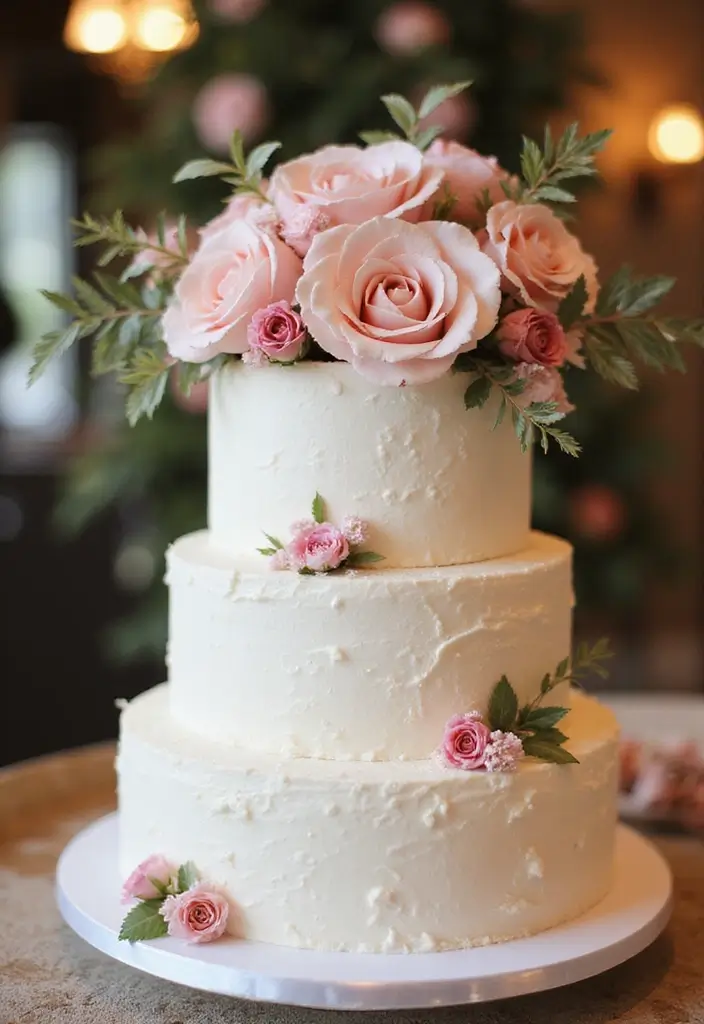 30 Spring Bridal Shower Ideas Bursting with Fresh Florals - 23. Floral Inspired Cake Toppers