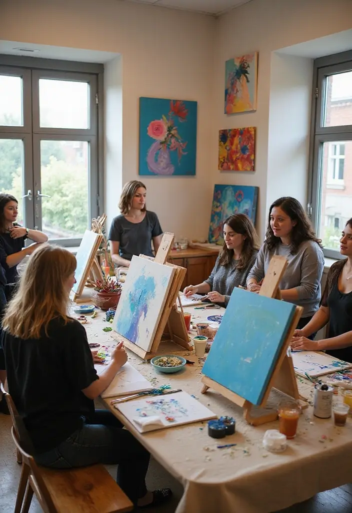 30 Stunning Bridal Shower Venue Ideas for Every Budget - 7. Art Studio Soirée