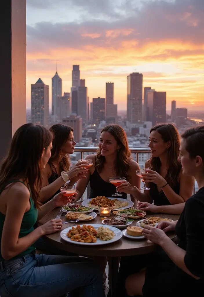 30 Stunning Bridal Shower Venue Ideas for Every Budget - 9. Urban Rooftop Escape