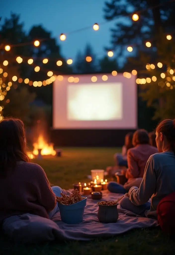 30 Summer Bridal Shower Ideas Full of Bright and Sunny Vibes 106 30 Summer Bridal Shower Ideas Full of Bright and Sunny Vibes - 18. Outdoor Movie Night