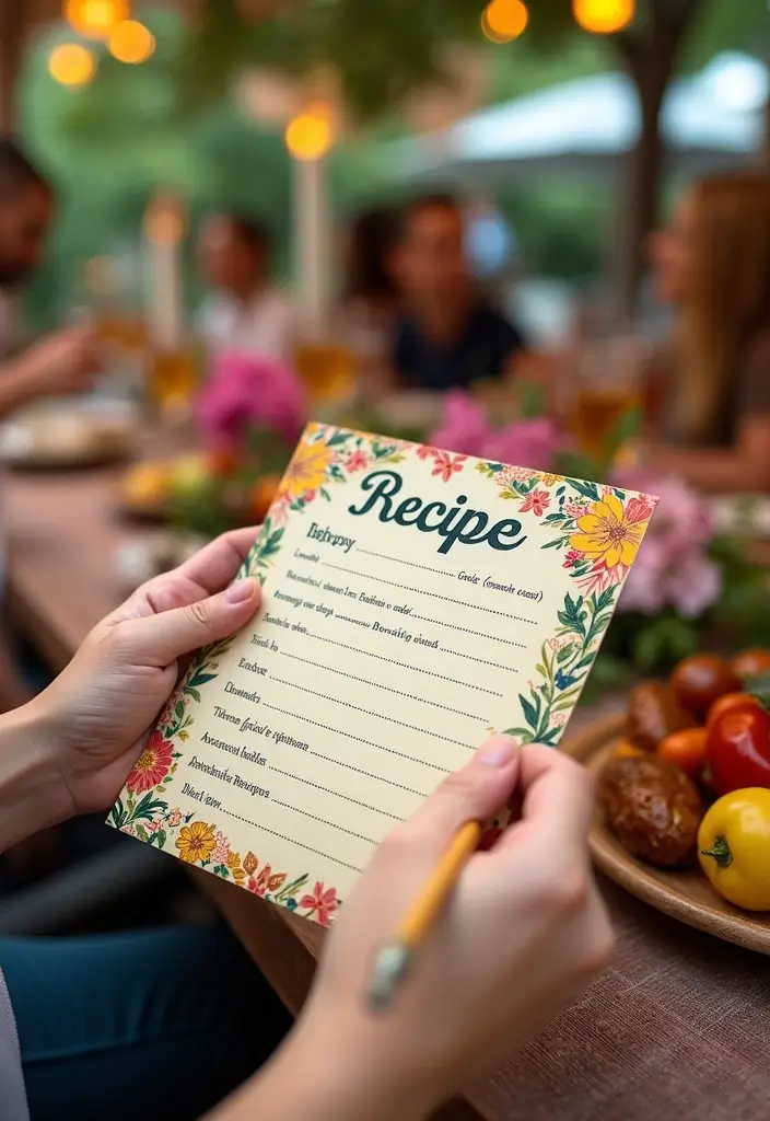 30 Summer Bridal Shower Ideas Full of Bright and Sunny Vibes 169 30 Summer Bridal Shower Ideas Full of Bright and Sunny Vibes - 27. Personalized Recipe Cards