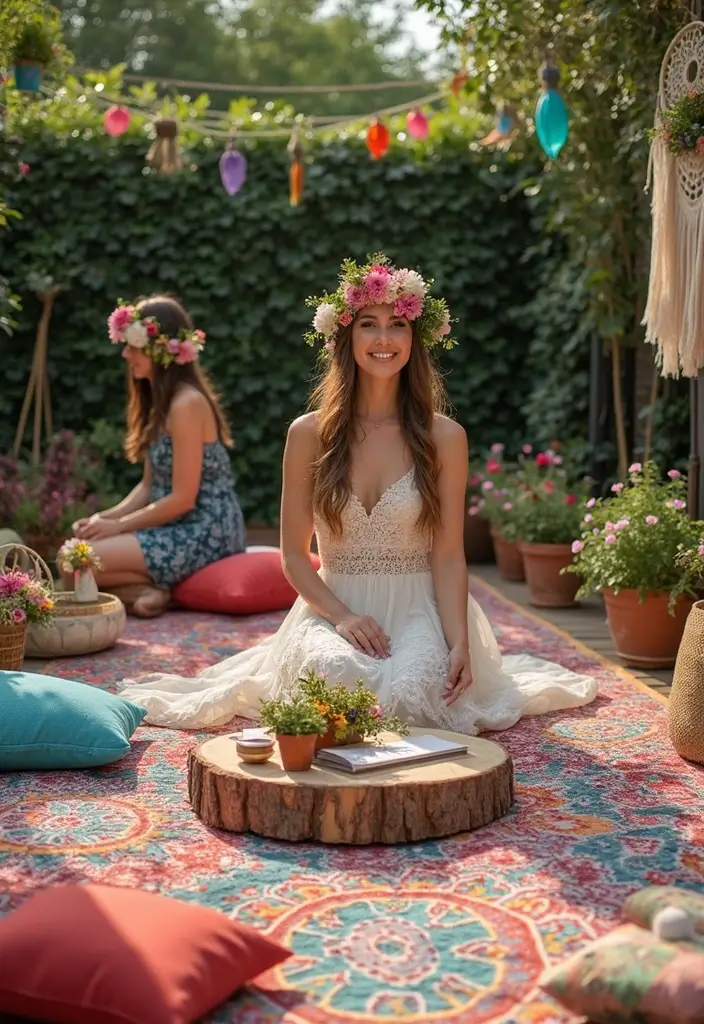 30 Summer Bridal Shower Ideas Full of Bright and Sunny Vibes 22 30 Summer Bridal Shower Ideas Full of Bright and Sunny Vibes - 4. Bright Bohemian Vibes