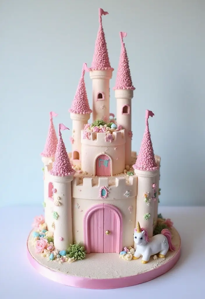 30 Sweet 16 Cake Ideas That Are Glamorous and Fun - 10. Enchanted Castle Cake