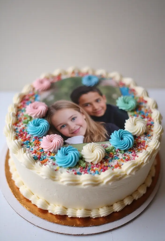 30 Sweet 16 Cake Ideas That Are Glamorous and Fun - 25. Personalized Photo Cake