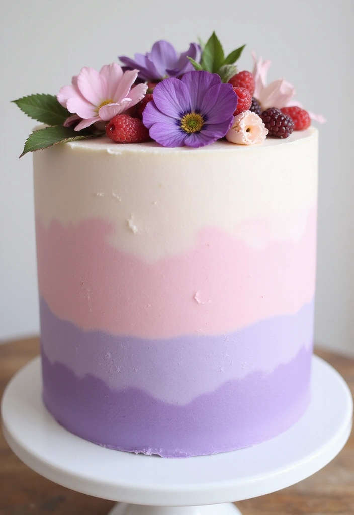 30 Sweet 16 Cake Ideas That Are Glamorous and Fun - 4. Pastel Ombre Cake