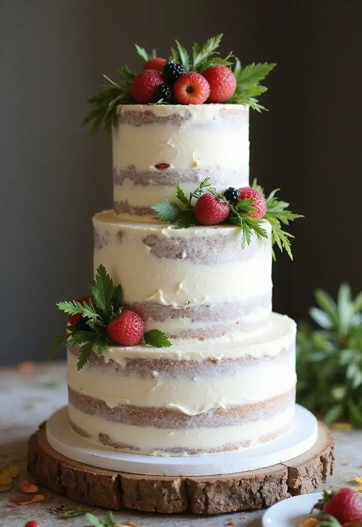 30 Three-Tier Wedding Cake Ideas That Exude Grandeur - 8. Rustic Buttercream Finish