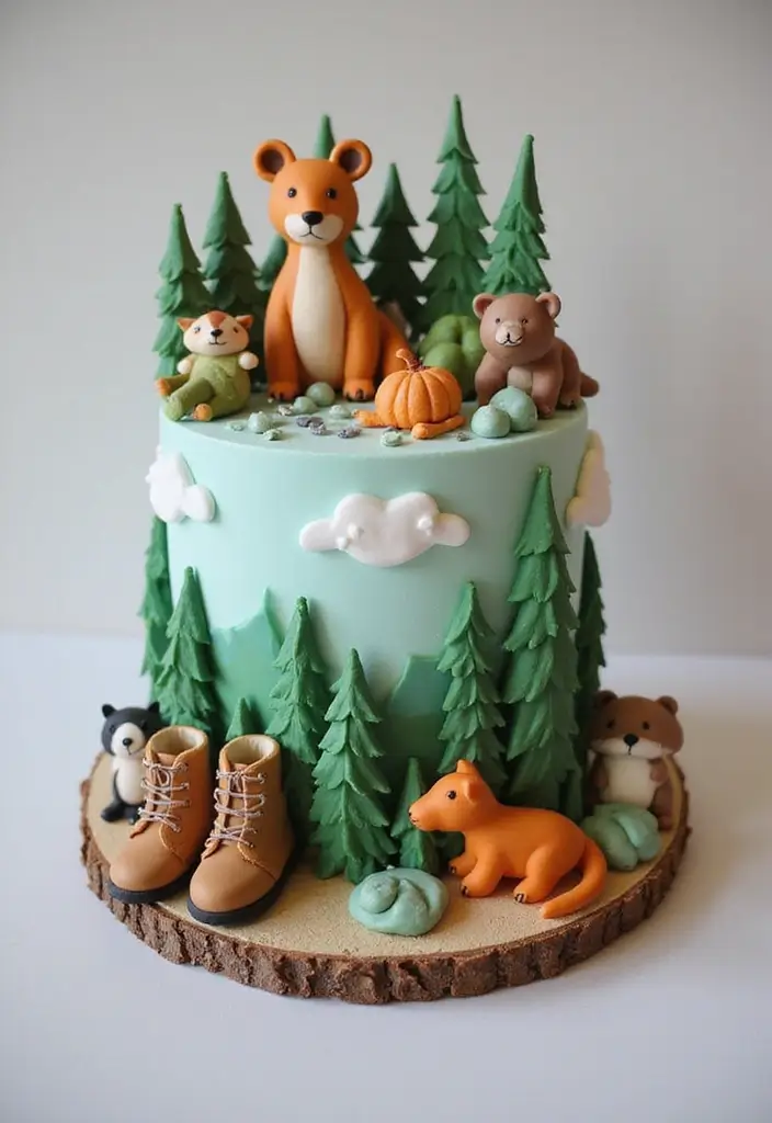 30 Twins Birthday Cake Ideas That Are Double the Fun - 10. Twin Adventure Cake