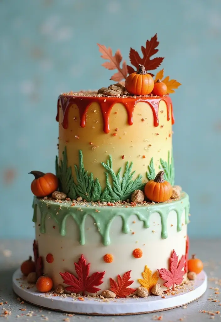 30 Twins Birthday Cake Ideas That Are Double the Fun - 22. Seasonal Celebration Cake