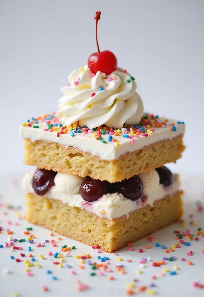30 Twins Birthday Cake Ideas That Are Double the Fun - 27. Ice Cream Sundae Cake