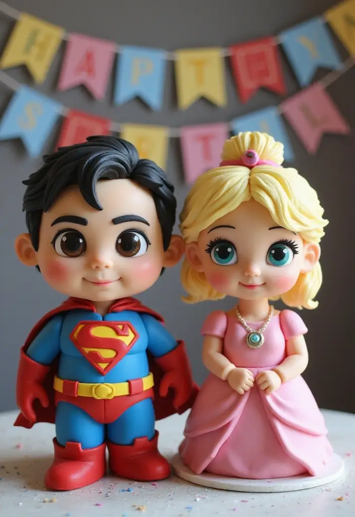 30 Twins Birthday Cake Ideas That Are Double the Fun - 3. Matching Character Cakes