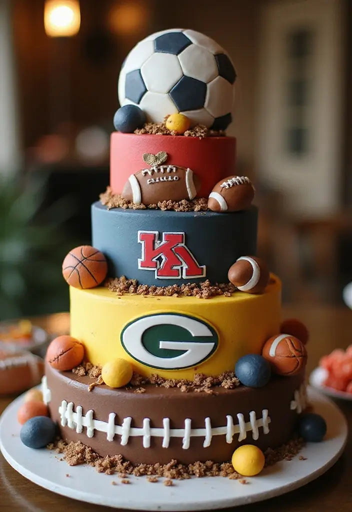 30 Twins Birthday Cake Ideas That Are Double the Fun - 8. Sports-Themed Cakes