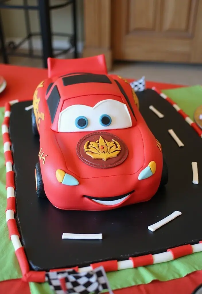 30 “Two Fast” Cake Ideas for the Cutest Car-Themed 2nd Birthday - 19. Family Car Cake