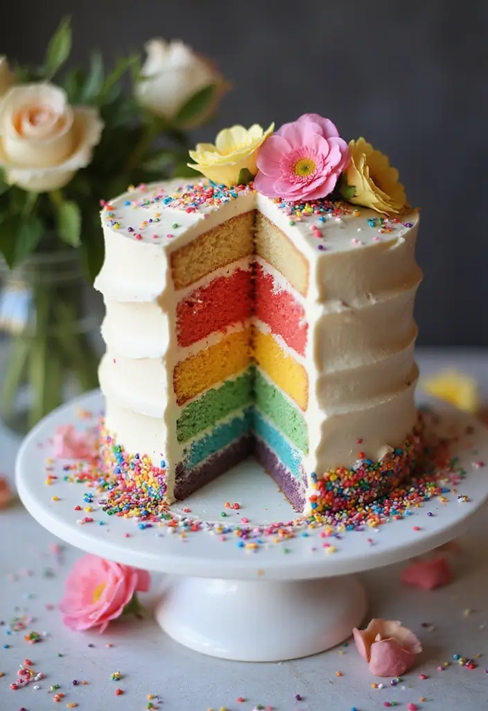 30 Unique Wedding Cake Ideas That Will Wow Your Guests - 10. Whimsical Funfetti Cakes